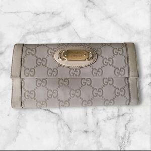 Gucci Giccissima Leather Continental Ivory Wallet